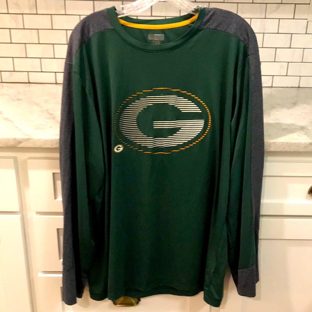 Green Bay Packers NFL Jersey Shirt Adult Mens XL Green Long Sleeve Pullover